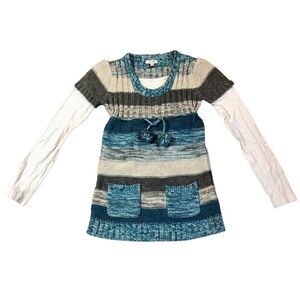 Grane Sweater Dress Scoop Neck Size Small